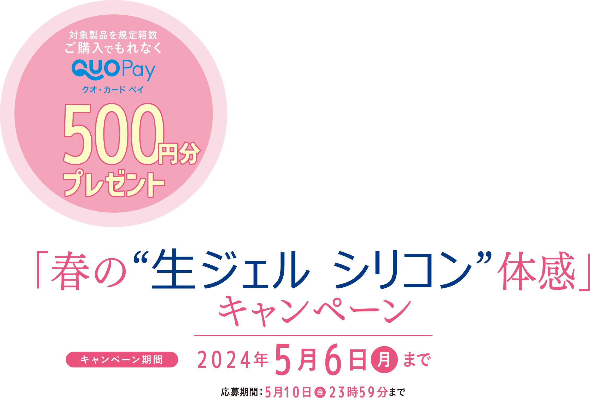 対象製品を規定箱数以上購入でもれなくクオ・カード・ペイ500円分プレゼント！